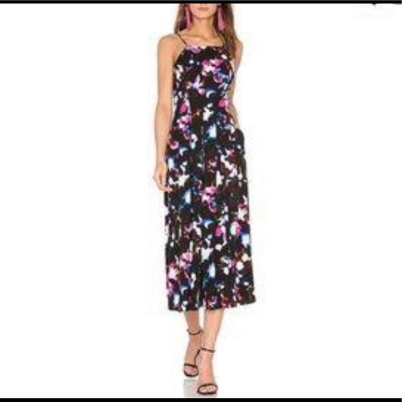 1. State Jumpsuit Romper Floral Culotte Black Colorful - Picture 2 of 13